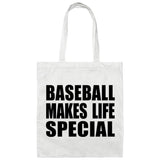 Baseball Makes Life Special - Tote Bag White