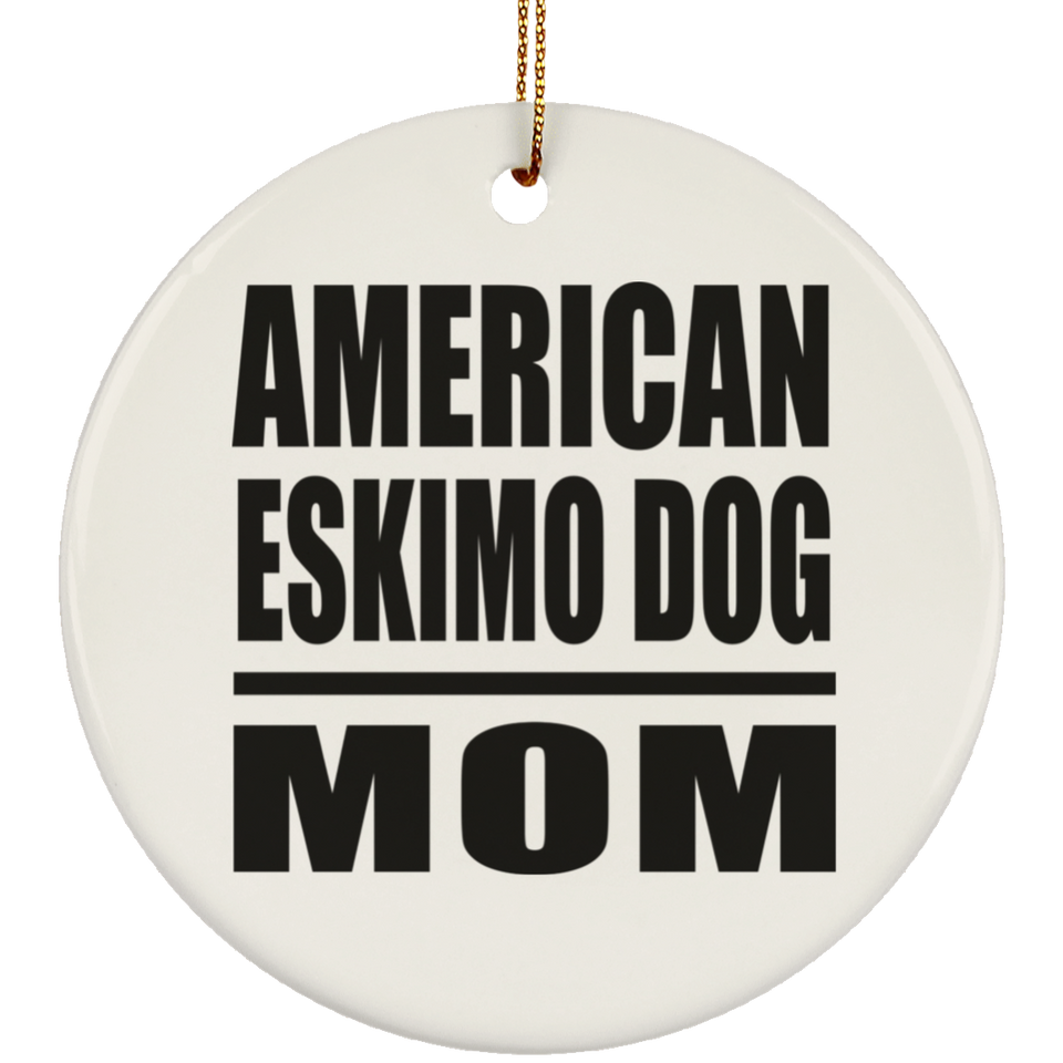 American Eskimo Dog Mom - Circle Ornament