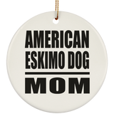 American Eskimo Dog Mom - Circle Ornament