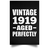 105th Birthday Vintage 1919 Aged Perfectly - Poster Portrait