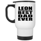 Leon Best Dad Ever - White Travel Mug
