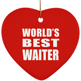 World's Best Waiter - Heart Ornament