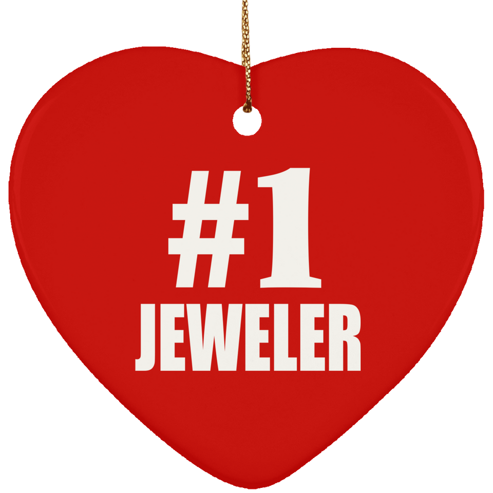 Number One #1 Jeweler - Heart Ornament