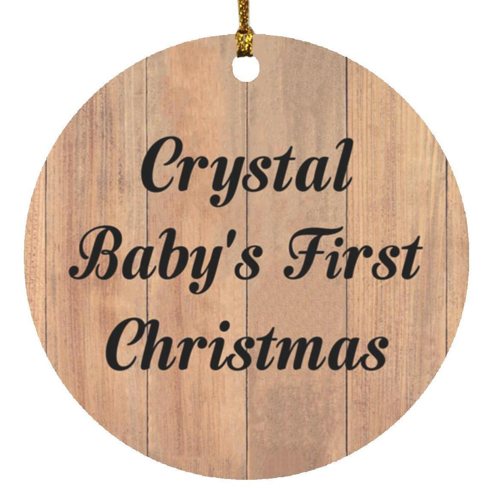 Crystal Baby's First Christmas - Circle Ornament C