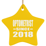 Optometrist Since 2018 - Star Ornament
