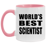 World's Best Scientist - 11oz Accent Mug Pink