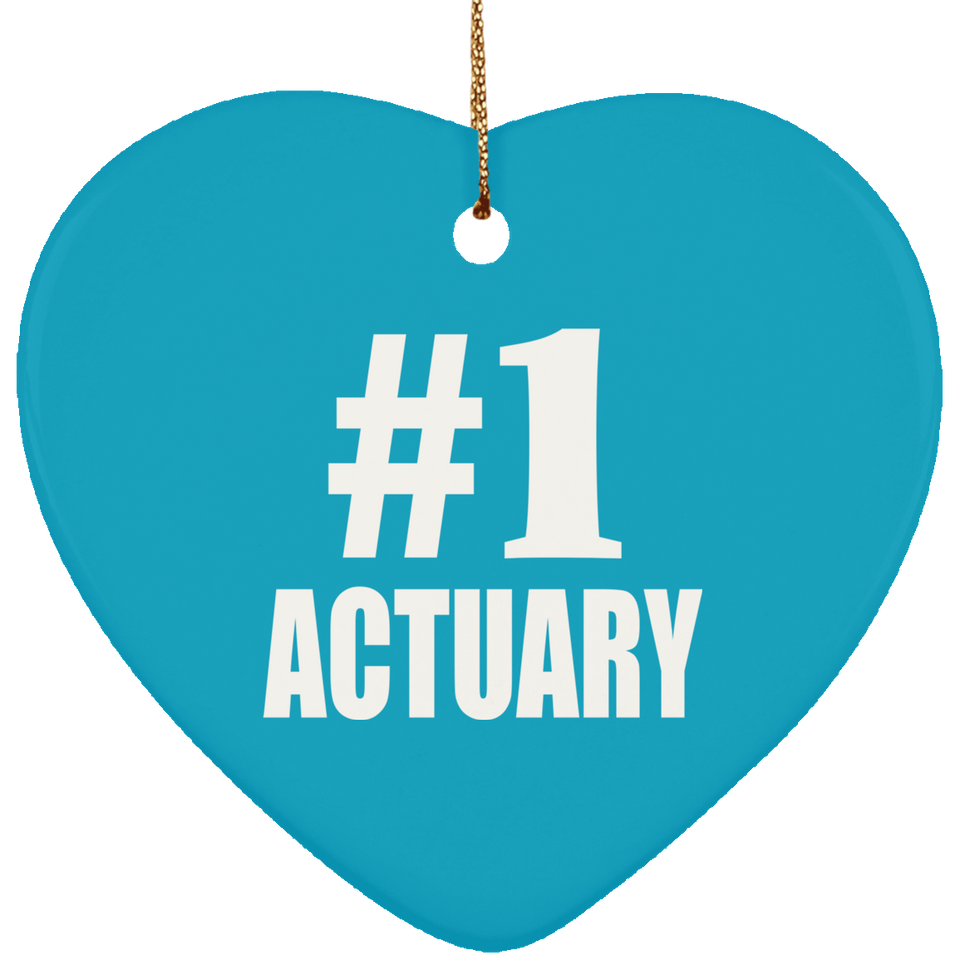 Number One #1 Actuary - Heart Ornament
