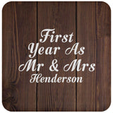 First Year As Mr & Mrs Henderson - Drink Coaster D
