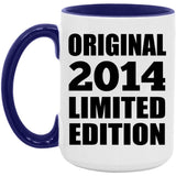 10th Birthday Original 2014 Limited Edition - 15oz Accent Mug Purple