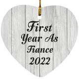 First Year As Fiance 2022 - Heart Ornament F