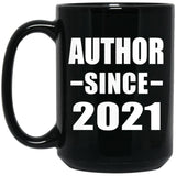 Author Since 2021 - 15oz Coffee Mug Black