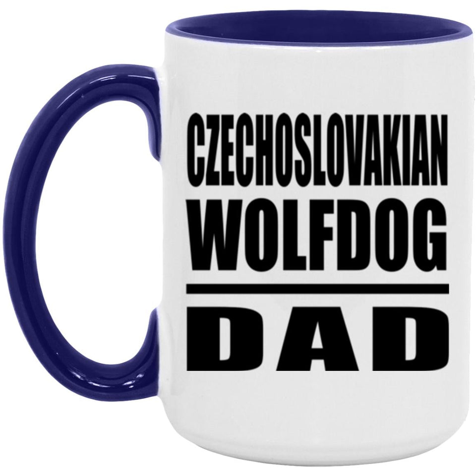 Czechoslovakian Wolfdog Dad - 15oz Accent Mug Purple