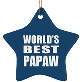 World's Best Papaw - Star Ornament
