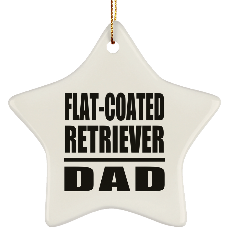 Flat-Coated Retriever Dad - Star Ornament