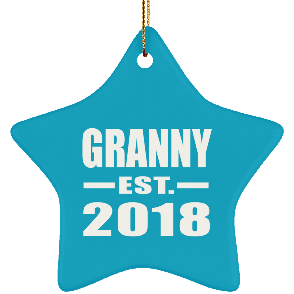 Granny Established EST. 2018 - Star Ornament