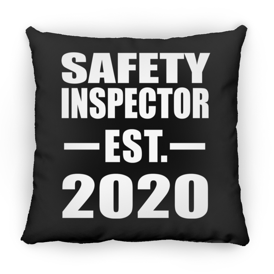 Safety Inspector Established EST. 2020 - Throw Pillow Black