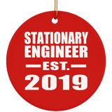 Stationary Engineer Established EST. 2019 - Circle Ornament