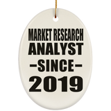 Market Research Analyst Since 2019 - Oval Ornament