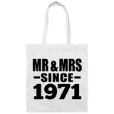 53rd Anniversary Mr & Mrs Since 1971 - Tote Bag White