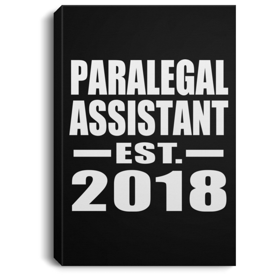 Paralegal Assistant Established EST. 2018 - Canvas Portrait