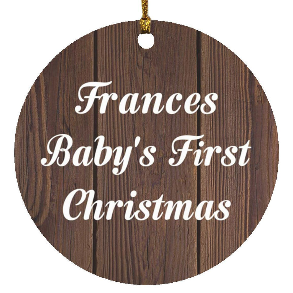 Frances Baby's First Christmas - Circle Ornament D