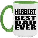 Herbert Best Dad Ever - 15oz Accent Mug Green