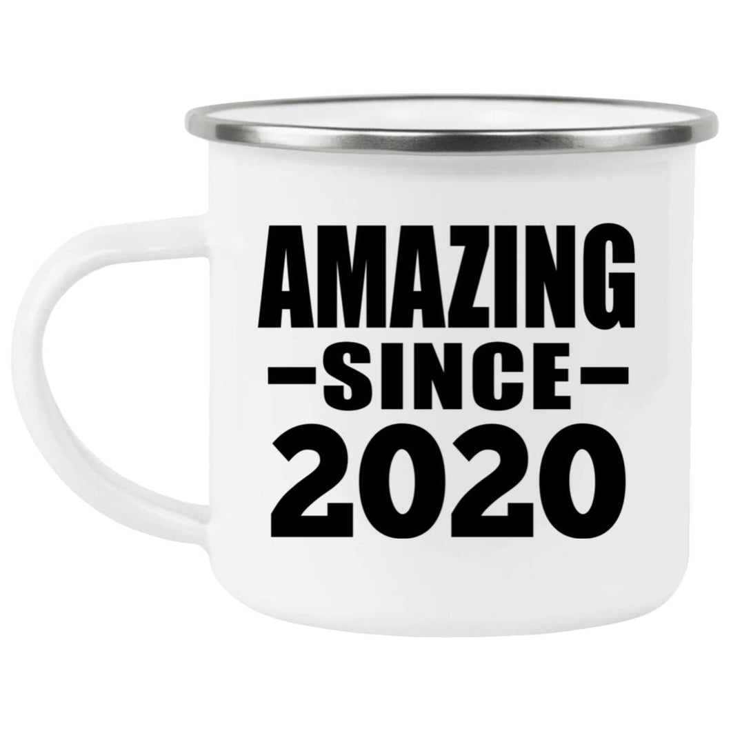 4th Birthday Amazing Since 2020 - 12oz Camping Mug