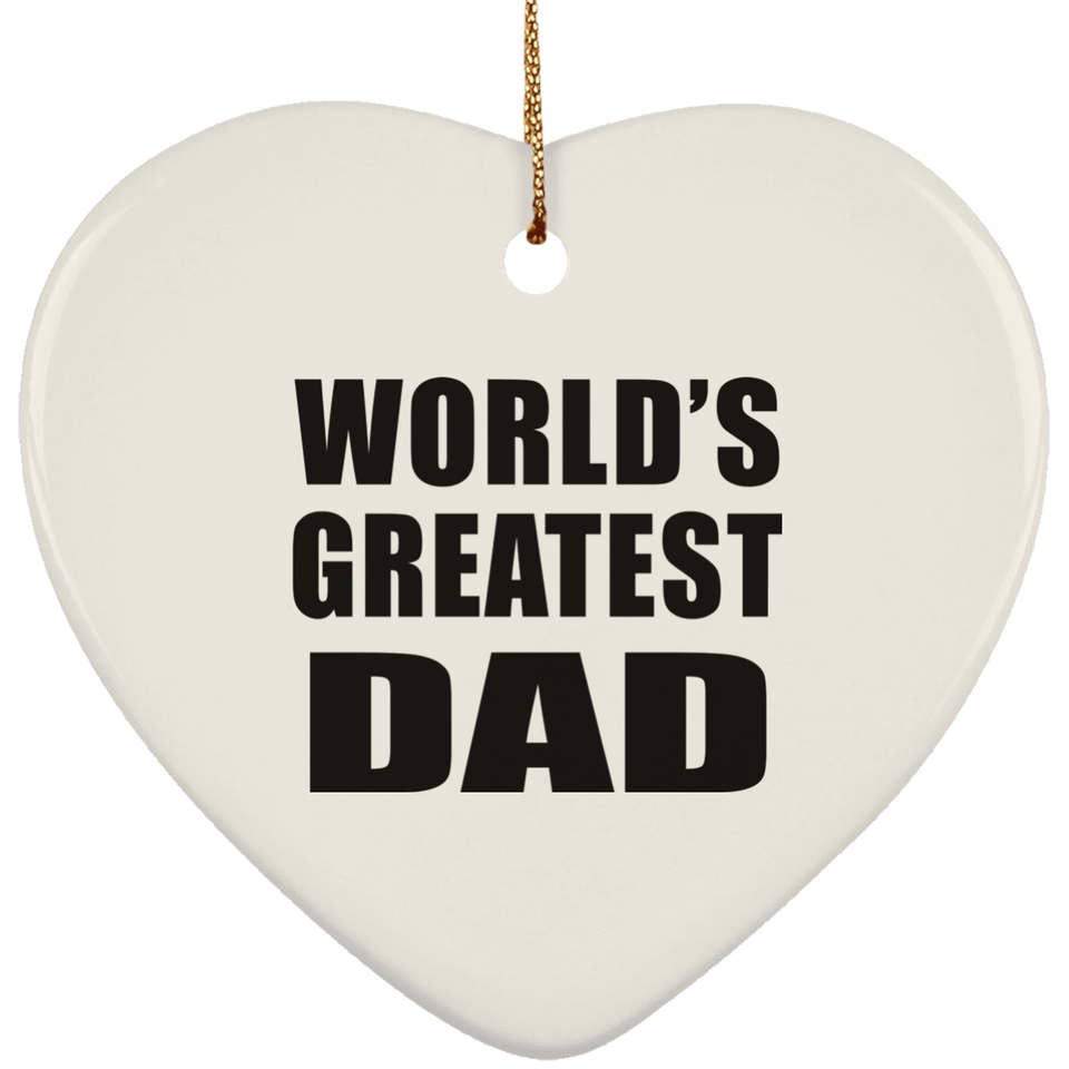 World's Greatest Dad - Heart Ornament