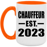 Chauffeur Established EST. 2023 - 15oz Accent Mug Orange