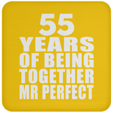 55th Anniversary 55 Years Of Being Mr Perfect - Drink Coaster