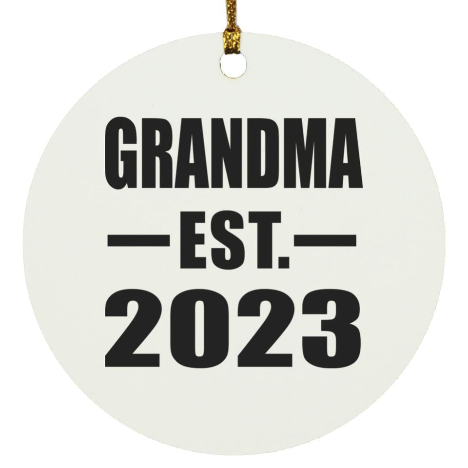 Grandma Established EST. 2023 - Circle Ornament