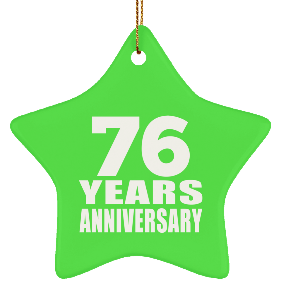 76th Anniversary 76 Years - Star Ornament