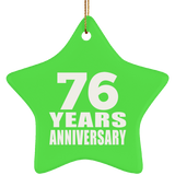 76th Anniversary 76 Years - Star Ornament