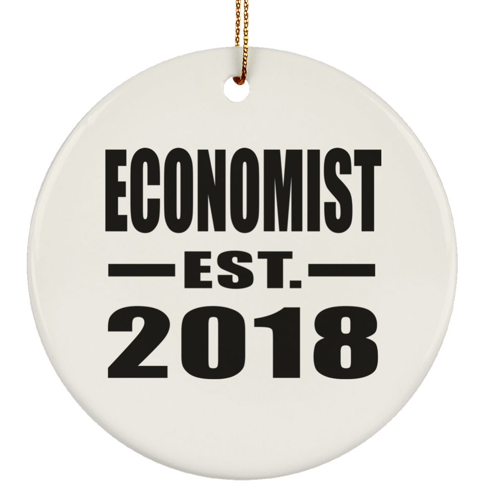 Economist Established EST. 2018 - Circle Ornament