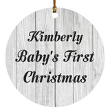 Kimberly Baby's First Christmas - Circle Ornament F