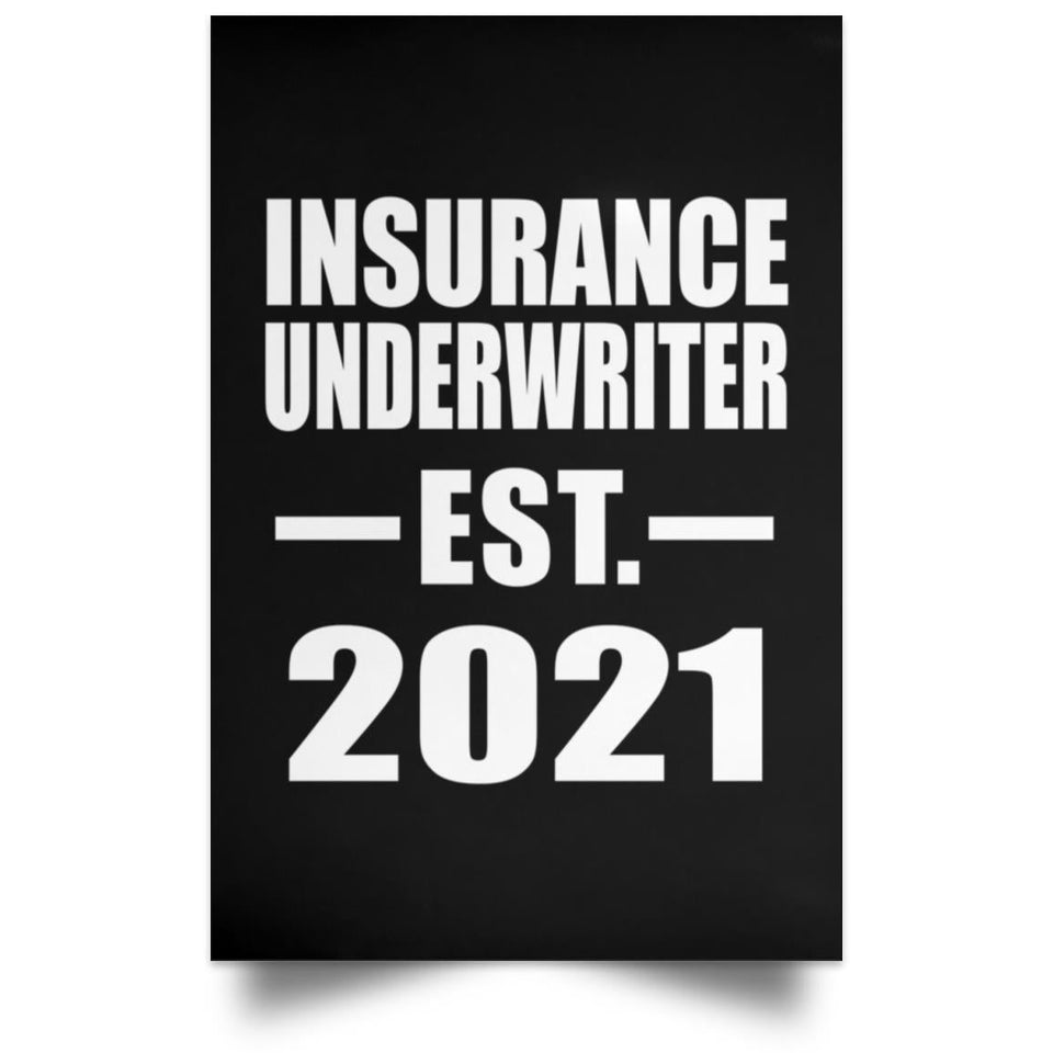 Insurance Underwriter Established EST. 2021 - Poster Portrait