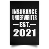 Insurance Underwriter Established EST. 2021 - Poster Portrait