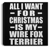 All I Want For Christmas Is My Wire Fox Terrier - Canvas Square