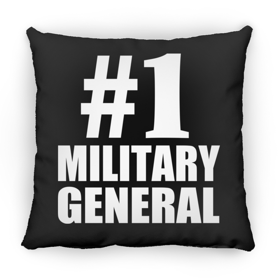 Number One #1 Military General - Throw Pillow Black