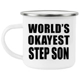 World's Okayest Step Son - 12oz Camping Mug