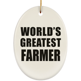 World's Greatest Farmer - Oval Ornament