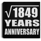43rd Anniversary Square Root of 1849 Years Anniversary - Canvas Square