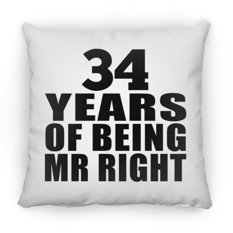 34th Anniversary 34 Years Of Being Mr Right - Throw Pillow