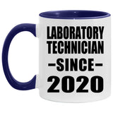 Laboratory Technician Since 2020 - 11oz Accent Mug Purple