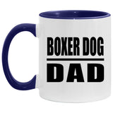 Boxer Dog Dad - 11oz Accent Mug Purple