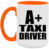 A+ Taxi Driver - 15oz Accent Mug Orange