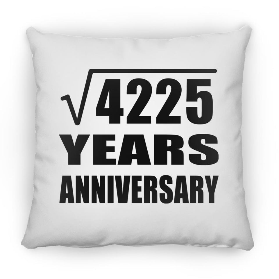 65th Anniversary Square Root of 4225 Years Anniversary - Throw Pillow