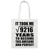 96th Birthday Took Square Root of 9216 Years To Awesome - Tote Bag White