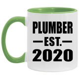 Plumber Established EST. 2020 - 11oz Accent Mug Green