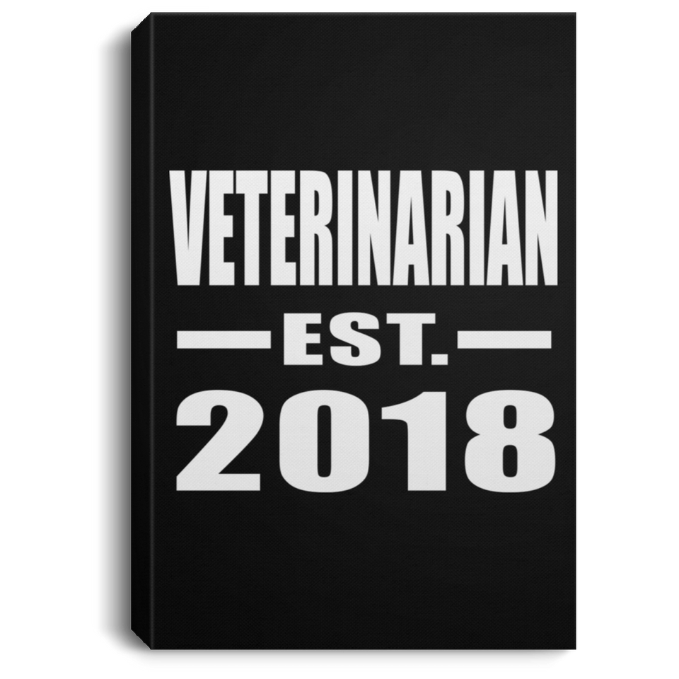 Veterinarian Established EST. 2018 - Canvas Portrait